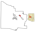 Yavapai County incorporated areas Cottonwood highlighted